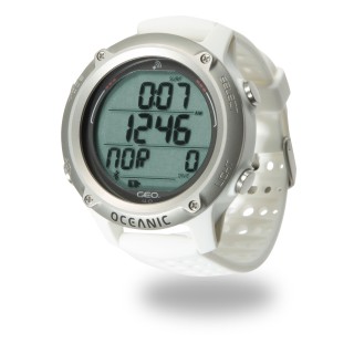 Oceanic Geo 4.0 Tauchcomputer im Uhrenformat - Luft und Nitrox, weiß