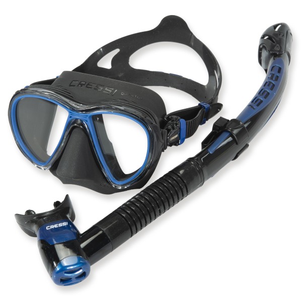Cressi Schorchelset Jamaika schwarz blau - mit Trockenschnorchel