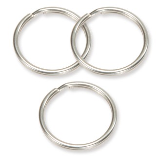 Edelstahl Federring (Schlüsselring) im 3er Set - 2,5 x 40 mm