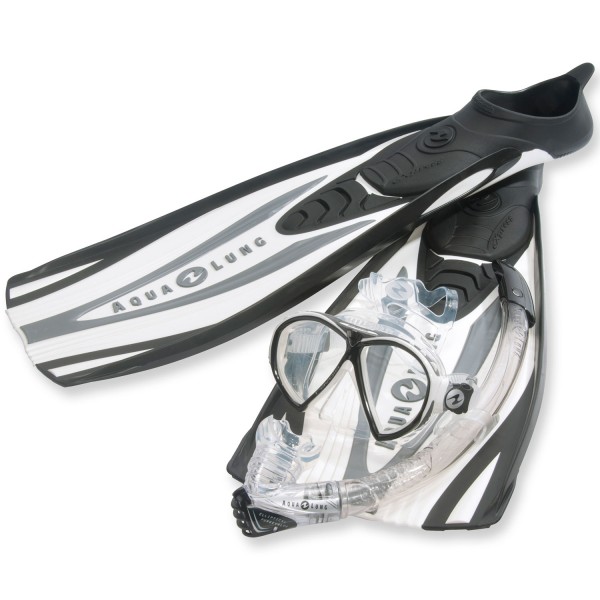 Exklusives Aqualung Schnorchelset White Express