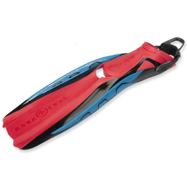 Aqualung Phazer ADJ Tauchflossen mit Hydro Power Kanal - schwarz rot