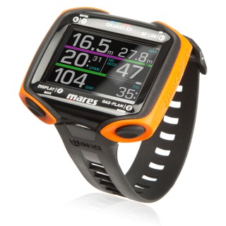 Mares Tauchcomputer Quad CI luftintegriert - Farbdisplay, orange