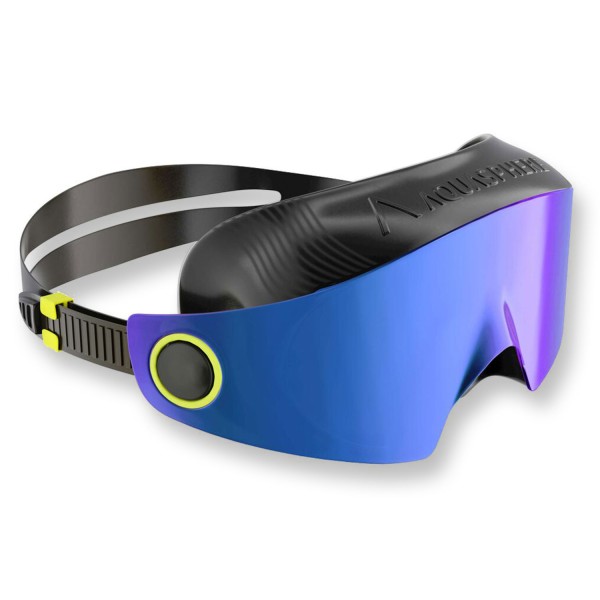 Aquasphere Defy Ultra Schwimmbrille - Indigo Titanium verspiegelt - Black Bright Yellow LMB