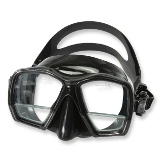 Polaris Maske Plus - schwarzes Silikon mit Lesegläser +1,75 Dioptrien