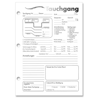 PADI Log Page Refill - Logbucheinlagen