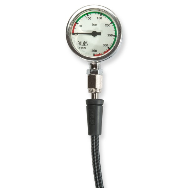 Metallfinimeter mit Mineralglas und Miflex-Schlauch