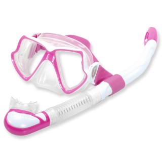 Mares Schnorchelset Dominica pink - mit Ventilschnorchel
