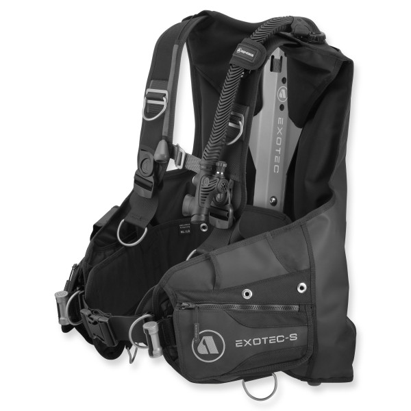 Apeks Tauchjacket Exotec S grau - Alu Backplate