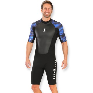 Aqualung Mahe Shorty Camoblue aus 3 mm Stretch Neopren - Herren