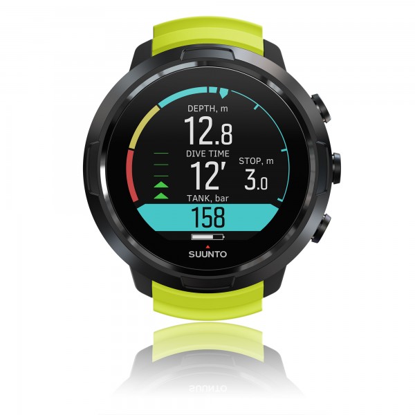 Suunto D5 Black Lime Tauchcomputer im Uhrenformat - Luft und Nitrox