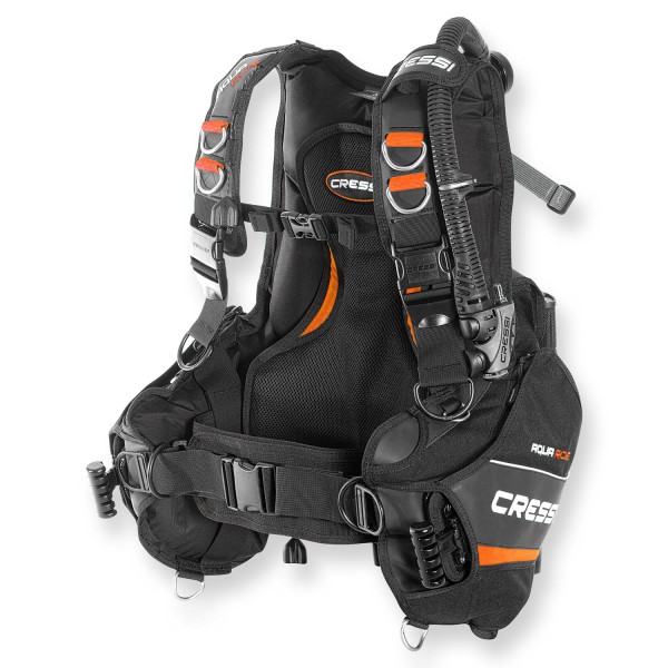 Cressi Jacket Aquaride - Rückenpolster und Trimmbleitaschen, Sonderserie orange