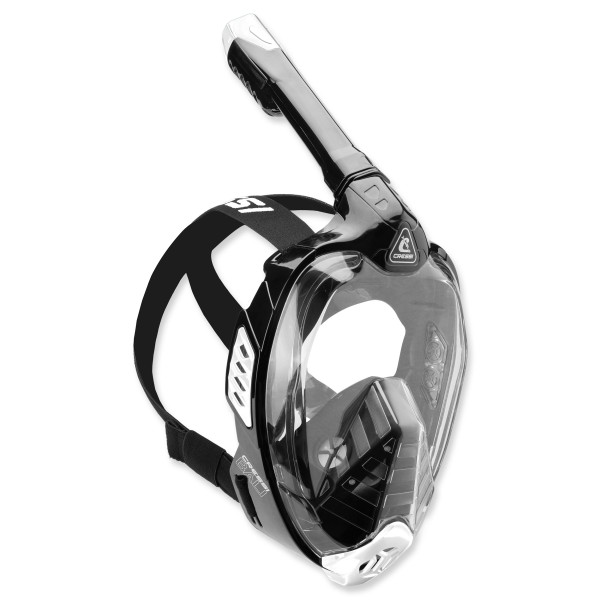 Cressi Bali - Vollgesichtsmaske mit Trockenschnorchel, weiß schwarz
