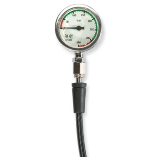 Metallfinimeter mit Mineralglas und Miflex-Schlauch