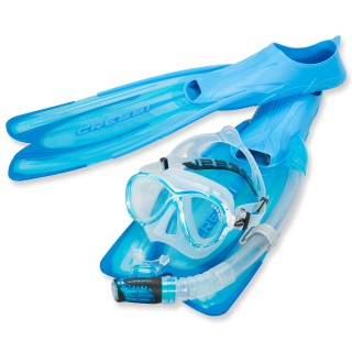 Cressi Schnorchelset Korfu mit Ventilschnorchel - aquamarine