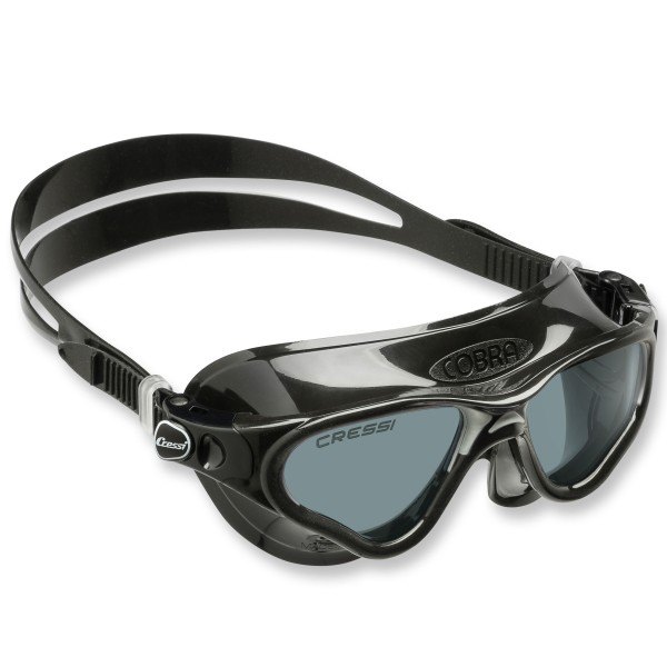Cressi Schwimmbrille Cobra - schwarz getönte Scheibe