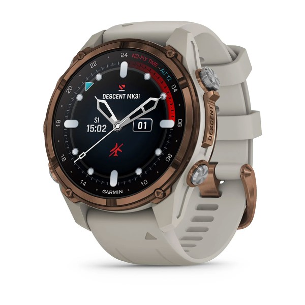 Garmin Descent MK3i Tauchcomputer mit GPS french gray 43 mm - Silikonarmband, luftintegriert