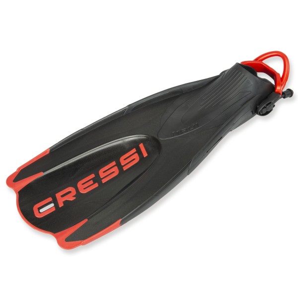 Cressi Schnorchelflossen Maui OH - mit Bungee Flossenband, schwarz rot