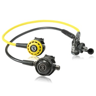 Scubapro MK 19 EVO Black Tech DIN G260 Carbon Black Tech m. R195 Oktopus - geprüft und montiert