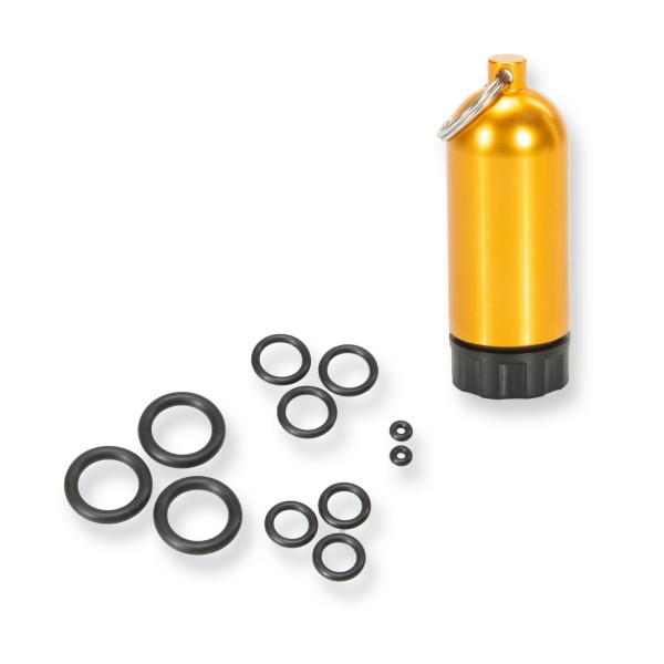 Praktische O-Ring-Flasche mit 11 O-Ringen