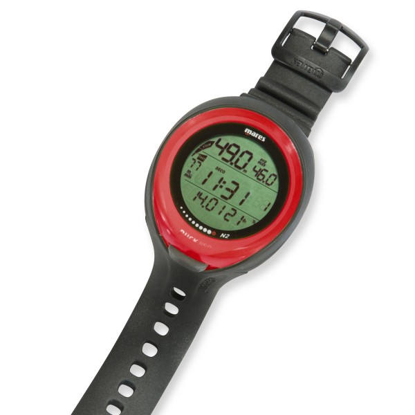 Mares Puck Pro Tauchcomputer für Luft und Nitrox - rot