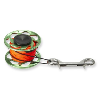 Riff Alu-Spool grün - 30 Meter mit Doppelkarabiner